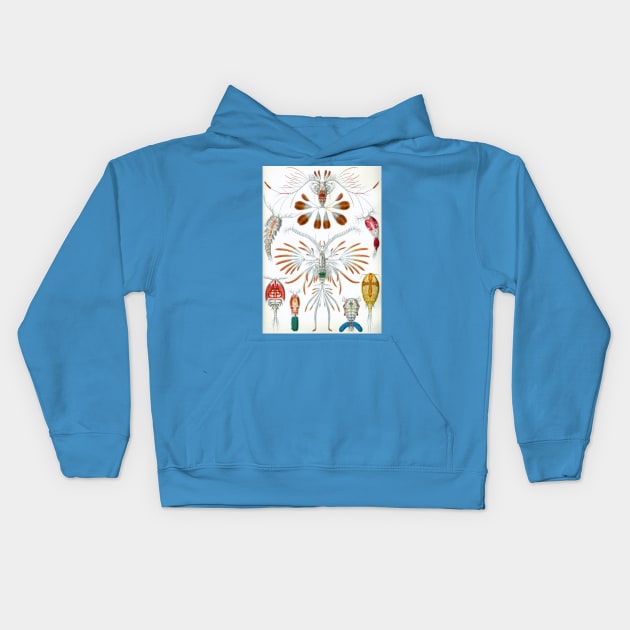 Copepoda by Ernst Haeckel Kids Hoodie by MasterpieceCafe